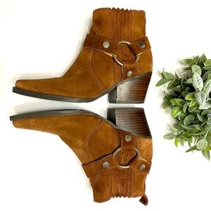 Marc Fisher Boho Leather Ankle Boots